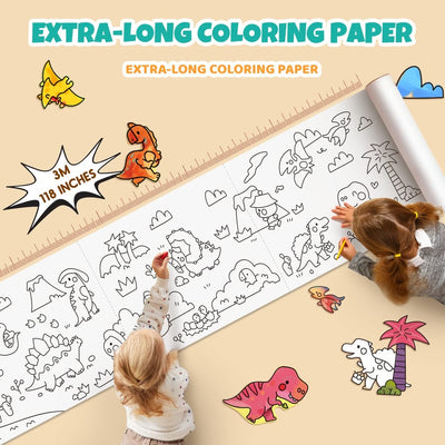 Children Coloring Drawing Roll Sticker (118/59 Inch Lenght)