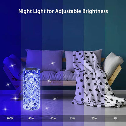 Modern Crystal Table Lamps with 16 RGB Color