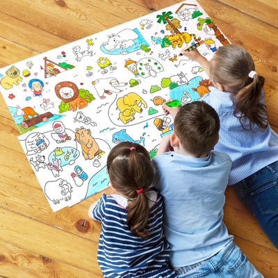 Children Coloring Drawing Roll Sticker (118/59 Inch Lenght)