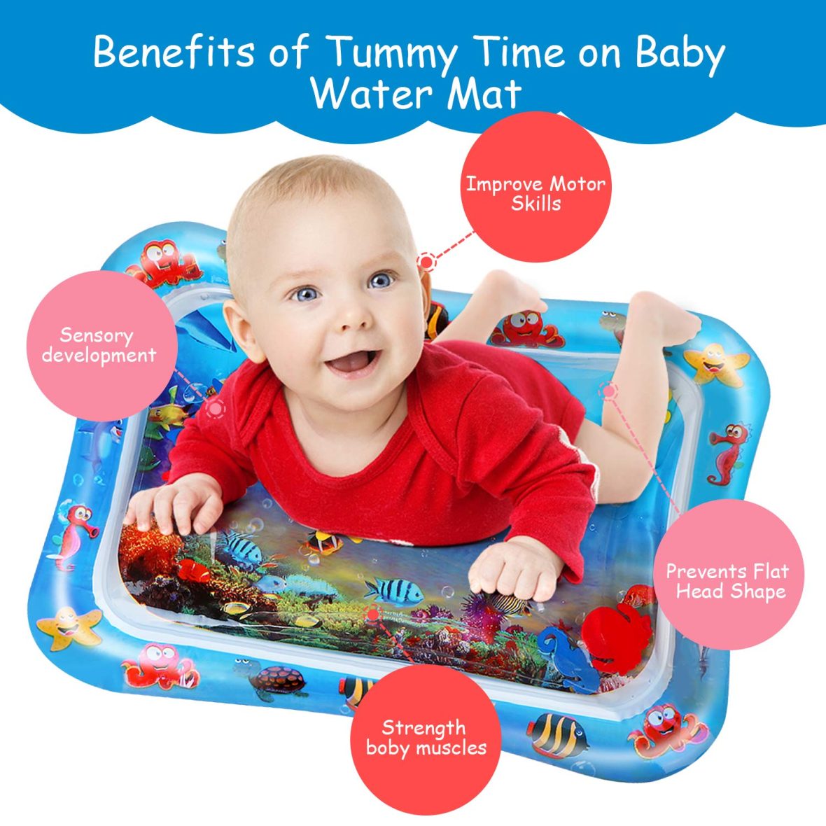 Inflatable Tummy Time Playing Water Mat (Plastic Packing)