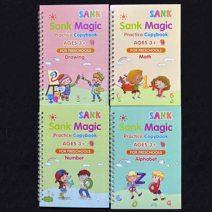 Children's Magic Sank Copybook - 4 Pcs