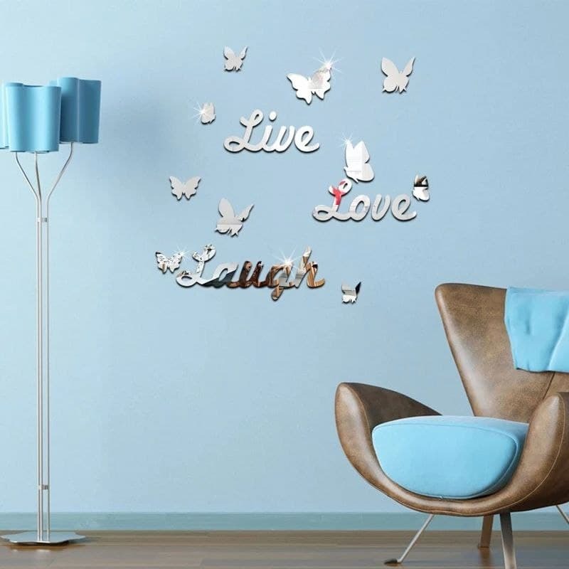 3D Acrylic Decor Mirror Wall Sticker for Dining Room Wall Decor