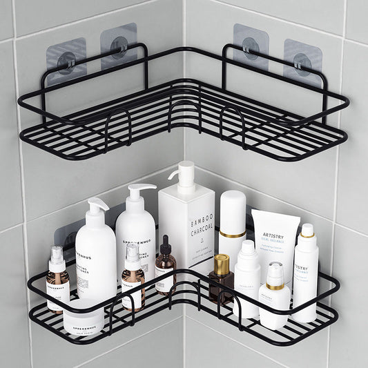 Wall Mounted 3m Sticker Bathroom Shelves Corner Storage Rack