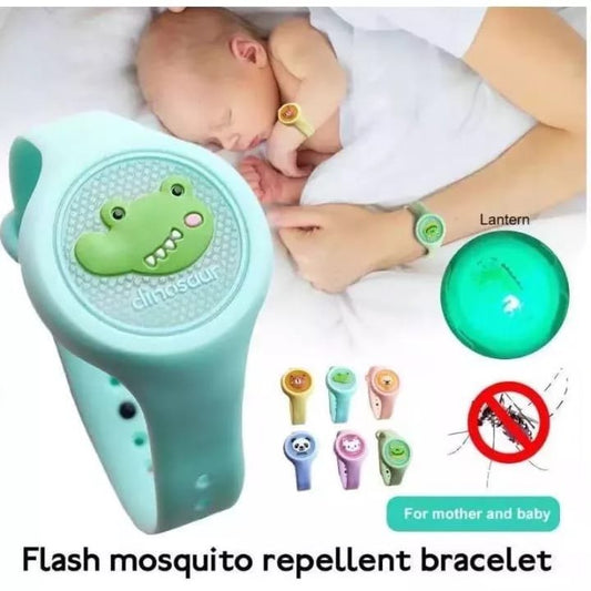 Pack Of 2 Mosquito Repellent Baby Wrist Band LED Silicone Toy